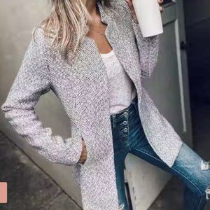 VICI Medium Tyashia Pocketed Coat - Heather Gray